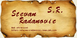 Stevan Radanović vizit kartica